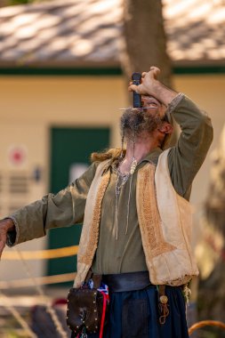 Hollywood, FL, ABD - 31 Ekim 2021: Camelot Günleri Ortaçağ Festivali TY Park Hollywood FL