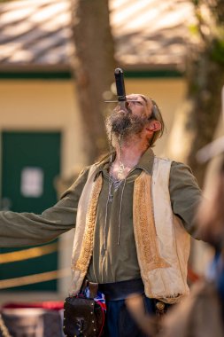 Hollywood, FL, ABD - 31 Ekim 2021: Camelot Günleri Ortaçağ Festivali TY Park Hollywood FL