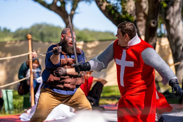 Hollywood, FL, ABD - 31 Ekim 2021: Camelot Günleri Ortaçağ Festivali TY Park Hollywood FL