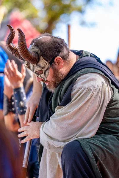 Hollywood, FL, ABD - 31 Ekim 2021: Camelot Günleri Ortaçağ Festivali TY Park Hollywood FL