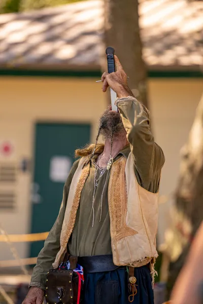 Hollywood, FL, ABD - 31 Ekim 2021: Camelot Günleri Ortaçağ Festivali TY Park Hollywood FL