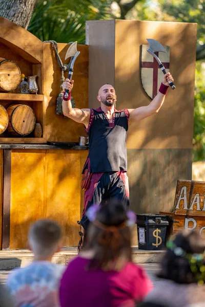 Hollywood, FL, ABD - 31 Ekim 2021: Camelot Günleri Ortaçağ Festivali TY Park Hollywood FL