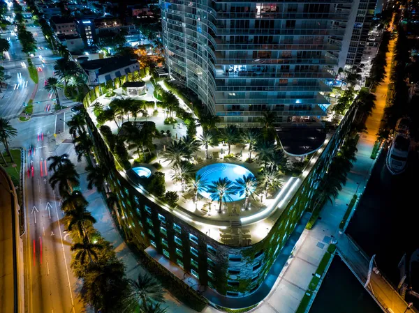 Miami Beach Estados Unidos Noviembre 2021 Foto Aérea Icon Condominium — Foto de Stock