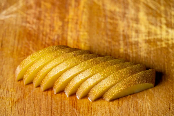 Macro Sliced Yellow Kiwi Fruit — Stock Photo, Image