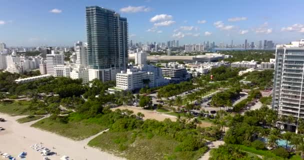 Repülés Visszafelé Miami Beach Stock Videó — Stock videók