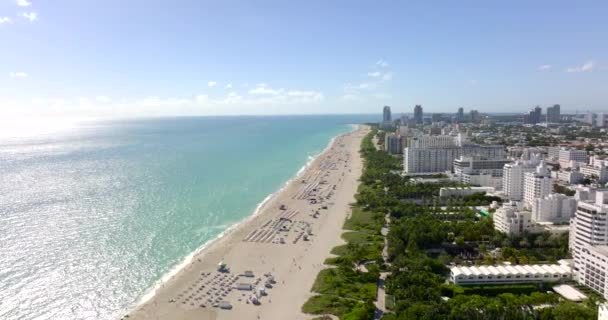 Stock Vidéo Aérienne Miami Beach Tourné Sur Dji Mavic Mft — Video