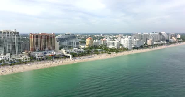 Drone Shot Van Fort Lauderdale Beach Gefilmd — Stockvideo