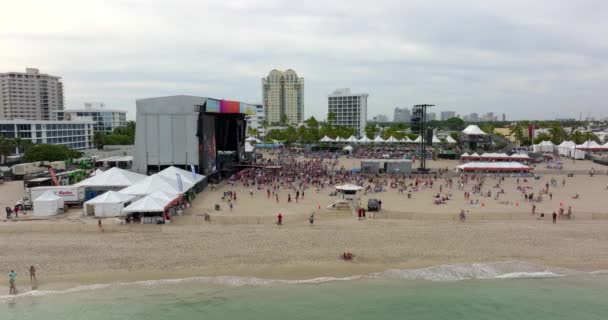 Drone Vídeo Tortuga Music Festival Fort Lauderdale 2021 — Vídeo de Stock