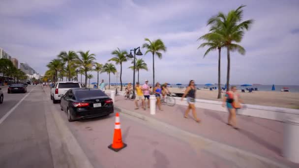 Turistas Internacionales Fort Lauderdale Florida — Vídeo de stock