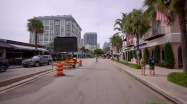 Las Olas alışveriş bölgesi. 4k yer hareketi titreşim sabitleştirilmiş görüntü