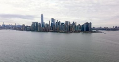 Manhattan 'a 5k hava yaklaşımı New York New York ABD