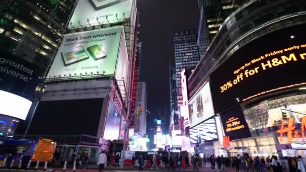 Бродвей Нью Йорк Таймс Сквер — стоковое видео