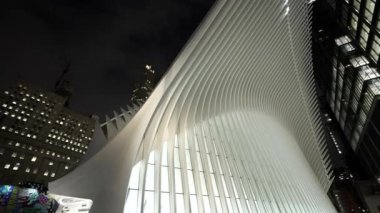 Oculus Merkezi Dünya Ticaret Merkezi New York. 4k sabit hareket videosu