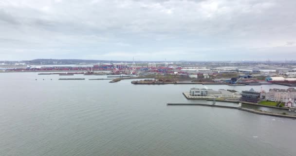 Imagini Aeriene Port Liberty Statele Unite Ale Americii — Videoclip de stoc
