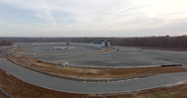 Aerial Drone Video Dominion Nascar Raceway Woodford Usa — Vídeos de Stock