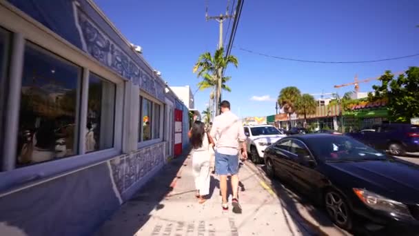 Passeggiate Tra Murales Arte Wynwood Walls Miami — Video Stock