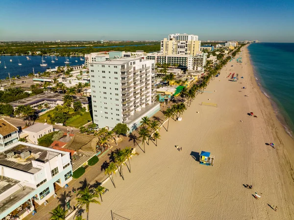 Hollywood Beach FL USA 'de kış sahnesi