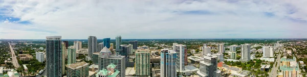 Letecký Steh Fotografie Panorama Downtown Fort Lauderdale — Stock fotografie