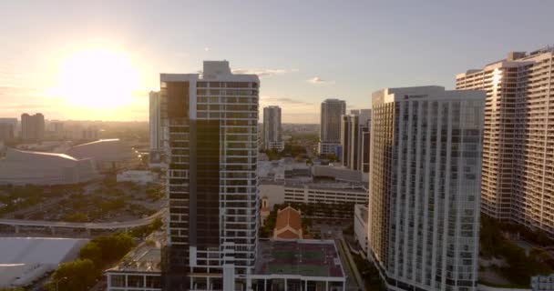 Tramonti Miami Video Drone Aereo — Video Stock