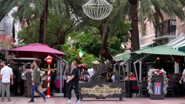 Video Miami Beach Espanola Way — Stockvideo