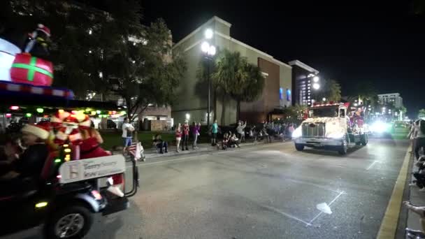 Menschenmassen Versammeln Sich Bei Boca Raton Holiday Parade — Stockvideo