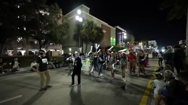 Boca Raton Florida Nacht Urlaub Parade — Stockvideo