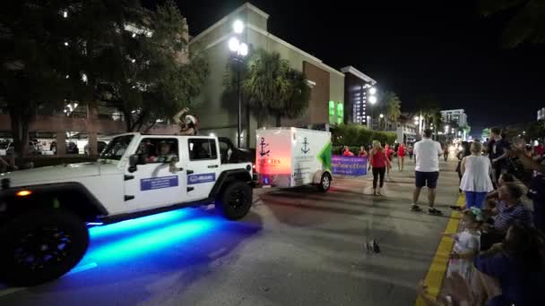 Boca Raton Feiertagsparade Auf Der Straße — Stockvideo