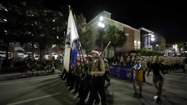 Njrotc Boca Raton Gymnasiet Semester Parad — Stockvideo