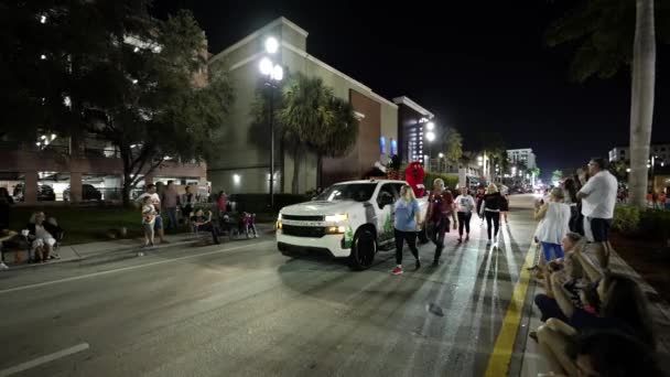 Parade Von Boca Raton Dezember 2021 — Stockvideo