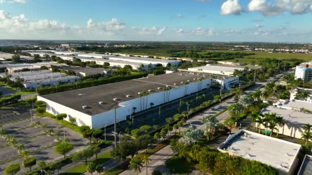 Distributionslager Doral Florida Luftbild — Stockvideo