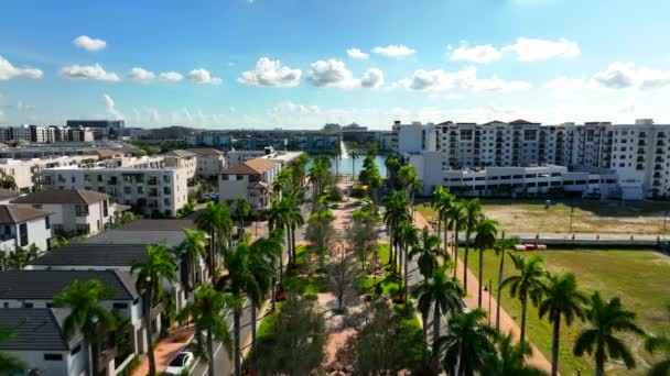 Luftbild Central Park Boulevard Doral Miami — Stockvideo