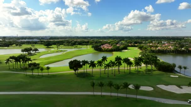 Panorama Aérien Doral Miami Terrain Golf Paysage — Video