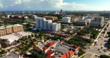 Boca Raton FL ABD şehir merkezindeki hava görüntüleri