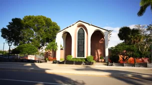 Motion Footage Gregorys Episcopal Church Boca Raton — Vídeo de Stock