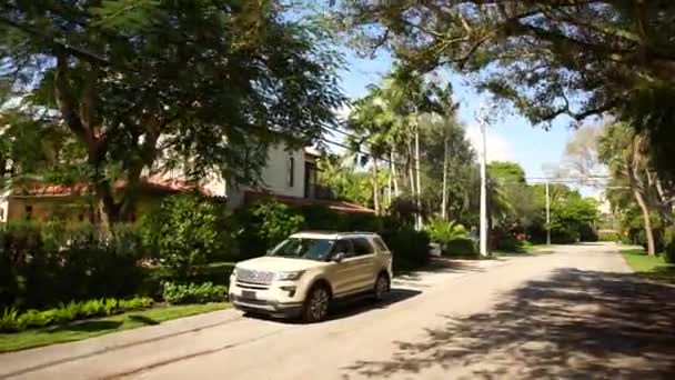 Autofahrt Durch Wohngegend Boca Raton Usa — Stockvideo