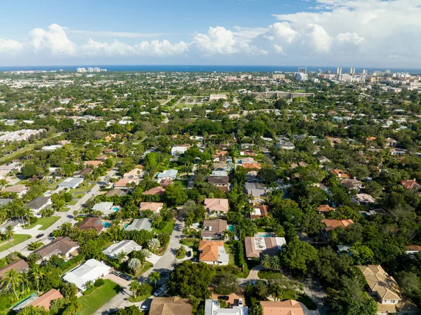 Aerial Photo Residential Neighborhood Boca Raton — Foto Stock