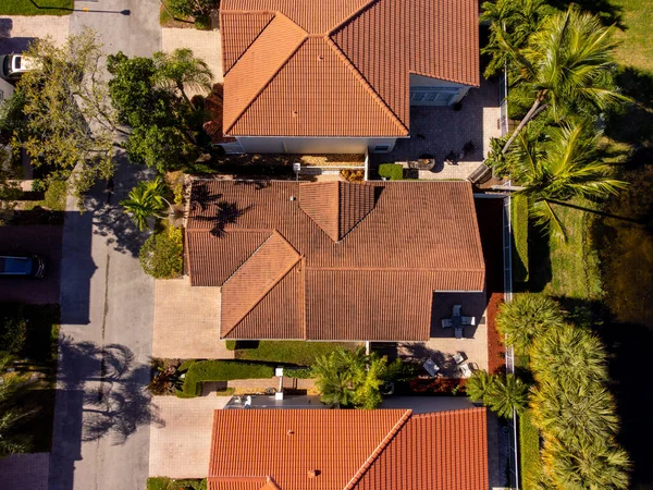 Aerial Photo Luxury Home Roof — Foto Stock