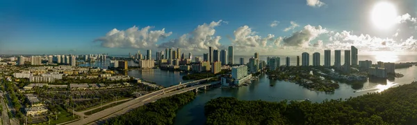 Aerial Panorama Miami Sunny Isles Beach — Stockfoto