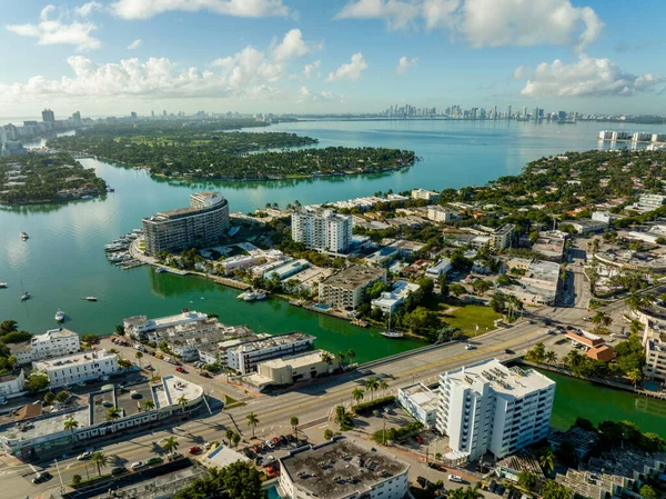 Havadan Çekilmiş Fotoğraf Cadde Miami Beach — Stok fotoğraf