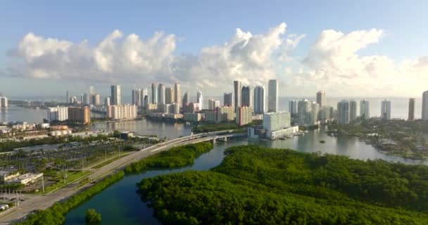 Aerial Miami Hyperlapse Video — Stock Video