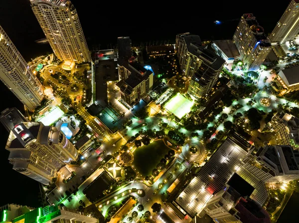 Aerial Photo Brickell Key Miami — Zdjęcie stockowe