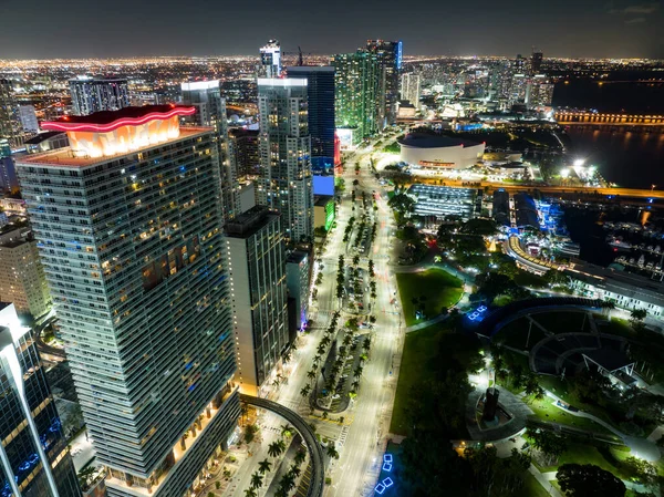 Miami Nin Gece Manzarası Harika — Stok fotoğraf