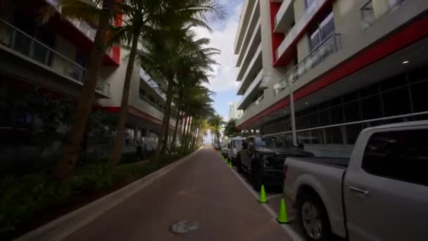 Chc Costa Hollywood Beach Hotel Pierce Utca Gimbal Stabilizált Mozgás — Stock videók