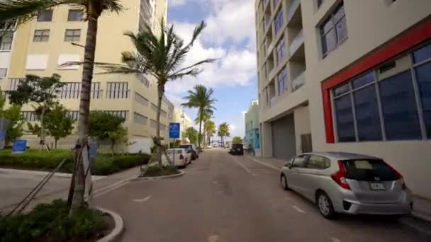 Filmati Del Movimento Indiana Street Hollywood Beach Gimbal Stabilizzato Video — Video Stock