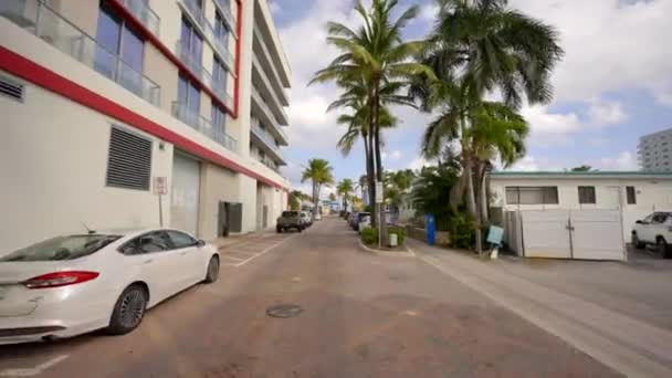 Pierce Street Hollywood Beach Vidéo Mouvement Stabilisée Par Cardan — Video