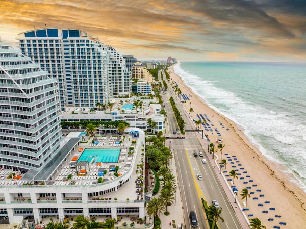 Miami Strand Utsikt Från Toppen Havet — Stockfoto