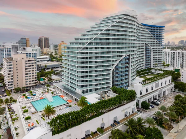 Fort Lauderdale Usa January 2021 Aerial Photo Hotel Fort Lauderdale — Stock Photo, Image