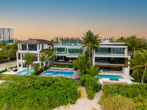 Fort Lauderdale Usa January 2021 Aerial Photo Luxury Mansion Homes — Fotografia de Stock