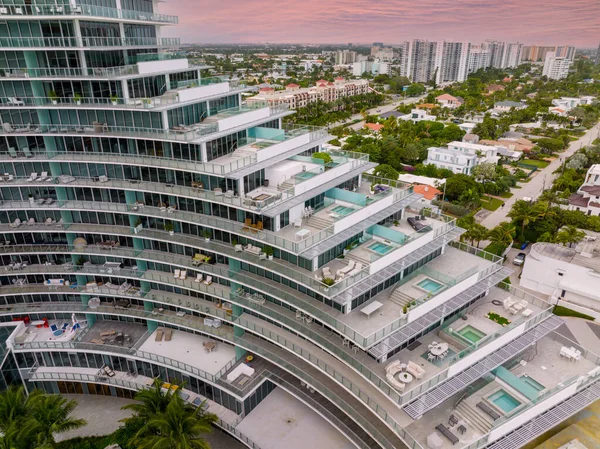 Fort Lauderdale Estados Unidos Enero 2021 Foto Aérea Auberge Beach — Foto de Stock