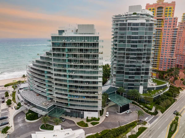 Fort Lauderdale Usa January 2021 Aerial Photo Auberge Beach Residences — 图库照片